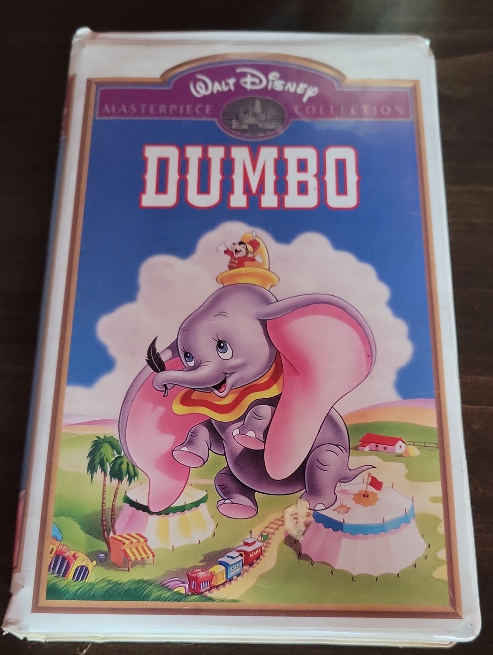 Disney Dumbo VHS with Pink & Purple Elephant Artwork